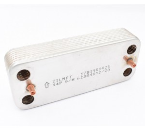 Пластинчатый теплообменник Zilmet 14 пластин для котлов Viessmann Vitopend 100-W WH1B 30 кВт (7825534.AZ)