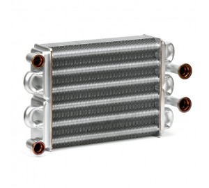 Теплообменник битермический Heatwave для котлов Ferroli Domiproject C 24, F 24 (39819540) 39820060, 37404301