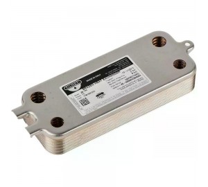 Теплообменник вторичный Zilmet 12 пластин для котлов Bosch Gaz 2000 W, 6000 W 12C, 18C, Buderus Logamax U072-12K, 18K (87186446230)